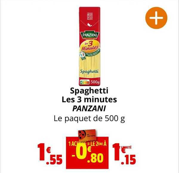 spaghetti les 3 minutes panzani