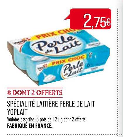 Spécialité Laitière Perle De Lait Yoplait