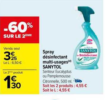 spray désinfectant multi-usages sanytol