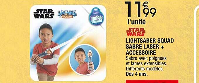 starwars lightsaber squad sabre laser + accessoire