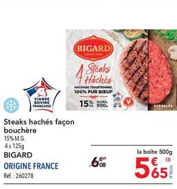 steaks hachés façon bouchère bigard