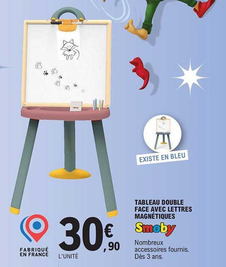 Tableau Double Face Avec Lettres Magnétiques Smoby