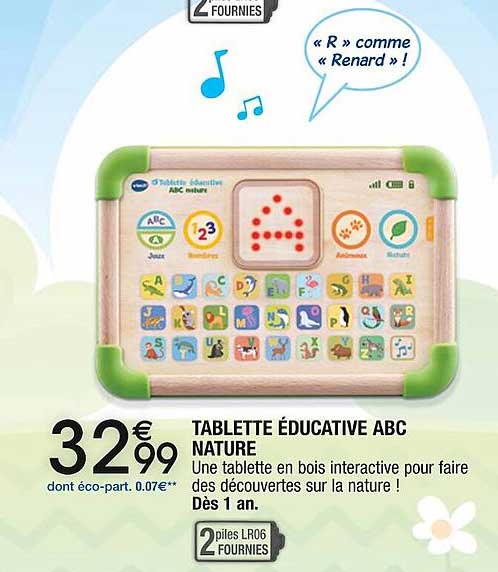 Tablette éducative Abc Nature