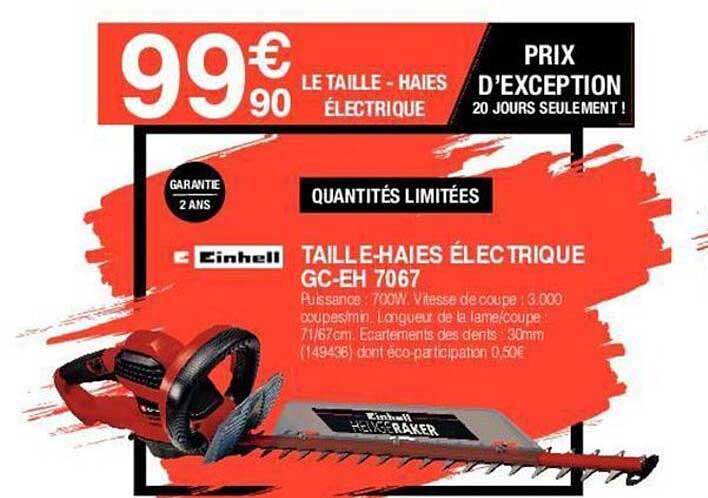taille-haies électrique gc-eh 7067 einhell