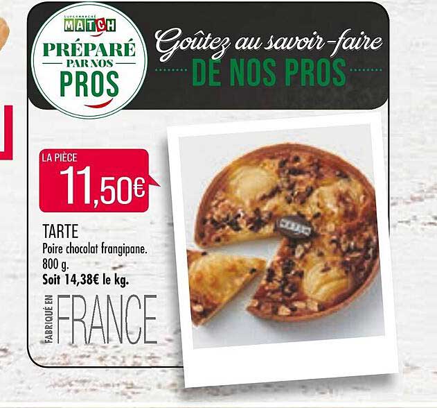 tarte poire chocolat frangipane