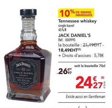 tennessee whiskey jack daniel's