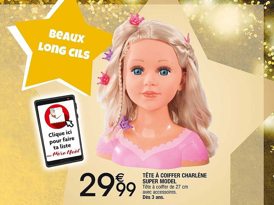 tête à coiffer charlène super model