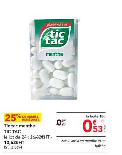 tic tac menthe