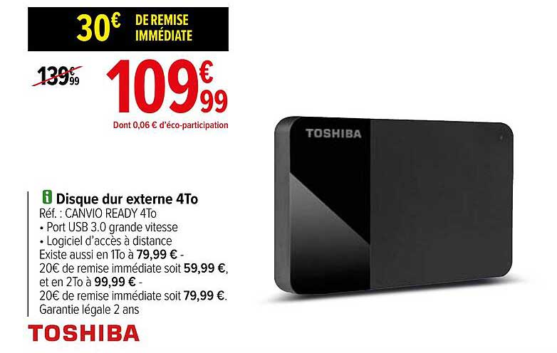 toshiba disque dur externe 4to