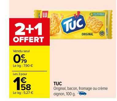 Tuc Original, Bacon, Fromage Ou Crème Oignon