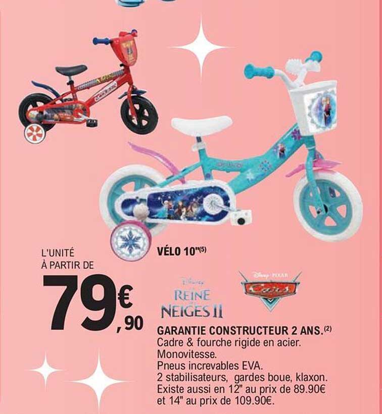vélo 10" la reine des neiges II, cars