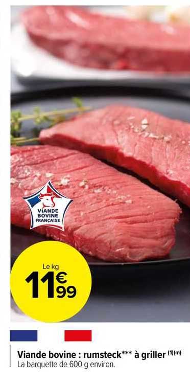 Viande Bovine : Rumsteck à Griller