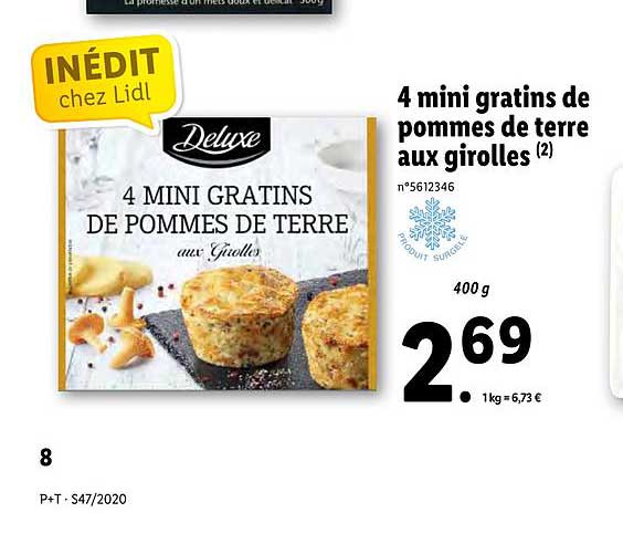 4 mini gratins de pommes de terre aux girolles