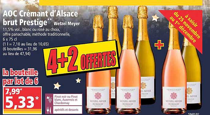 aoc crémant d'alsace brut prestige wetzel meyer