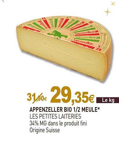 appenzeller bio 1-2 meule les petites laiteries