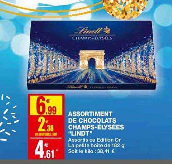 assortiment de chocolats champs élysées lindt