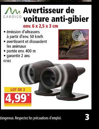 avertisseur de voiture anti gibier cardigo
