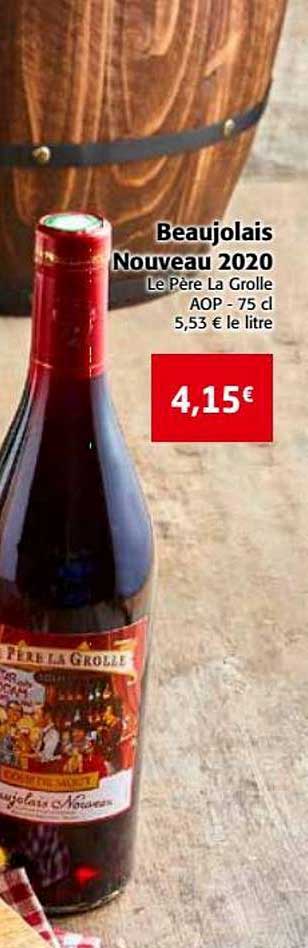 beaujolais nouveau 2020 le père la grolle