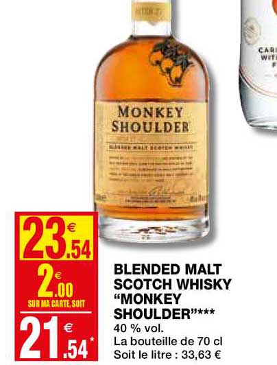 blended malt scotch whisky monkey shoulder