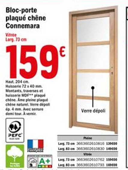 Bloc Porte Plaqué Chêne Connemara