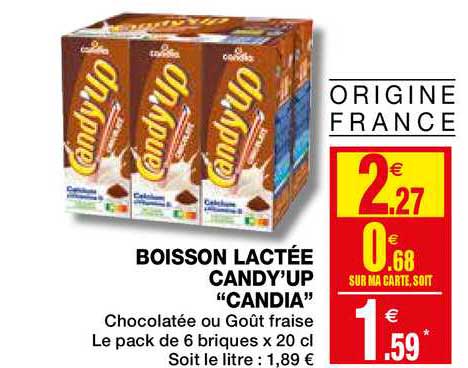 boisson lactée candy'up candia