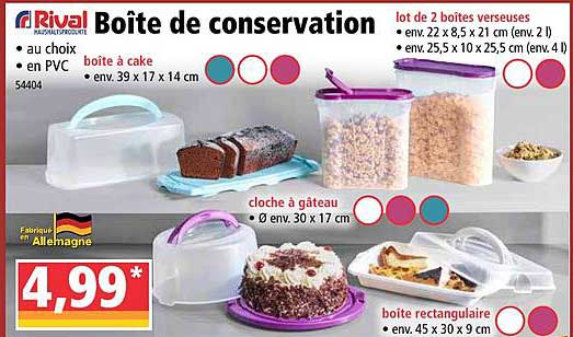 boîte de conservation rival
