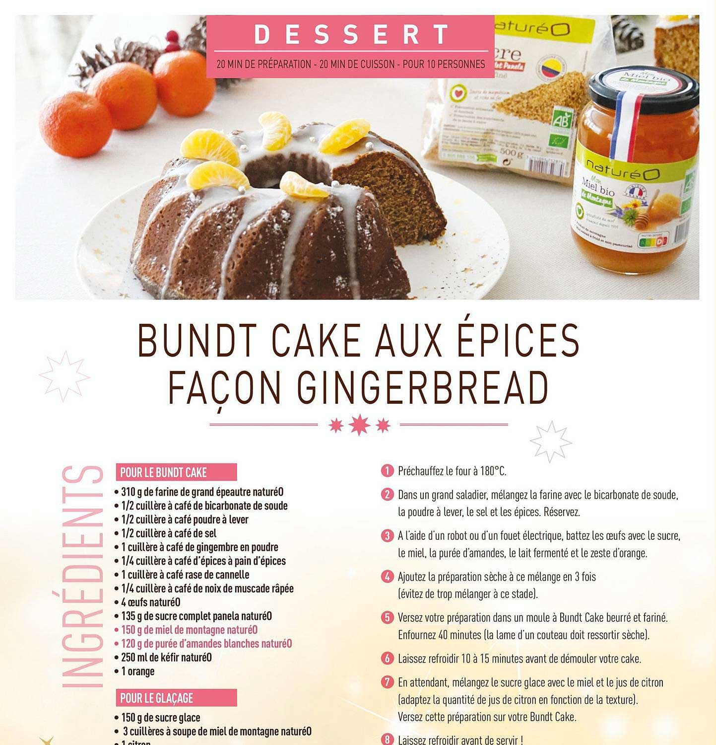Bundt Cake Aux épices Façon Gingerbread