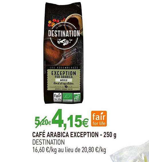 café arabica exception - 250 g destination