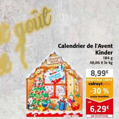 calendrier de l'avent kinder