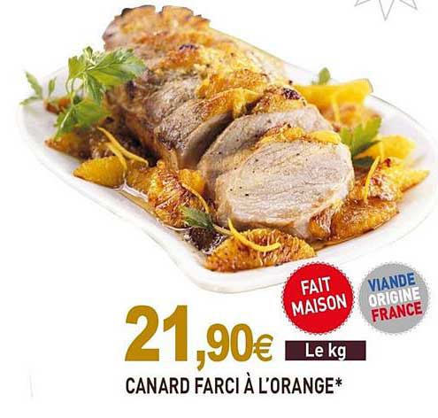 canard farci à l'orange