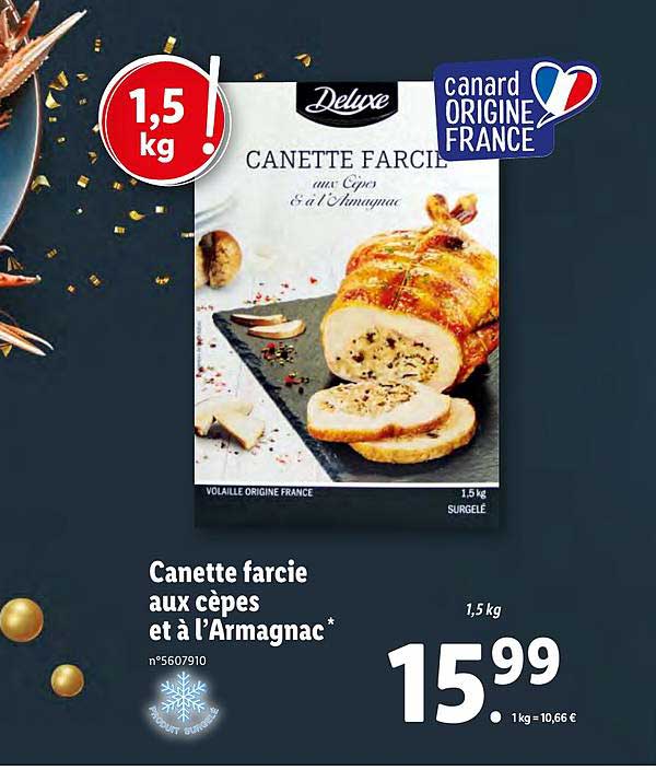 canette farcie aux cèpes et à l'armagnac