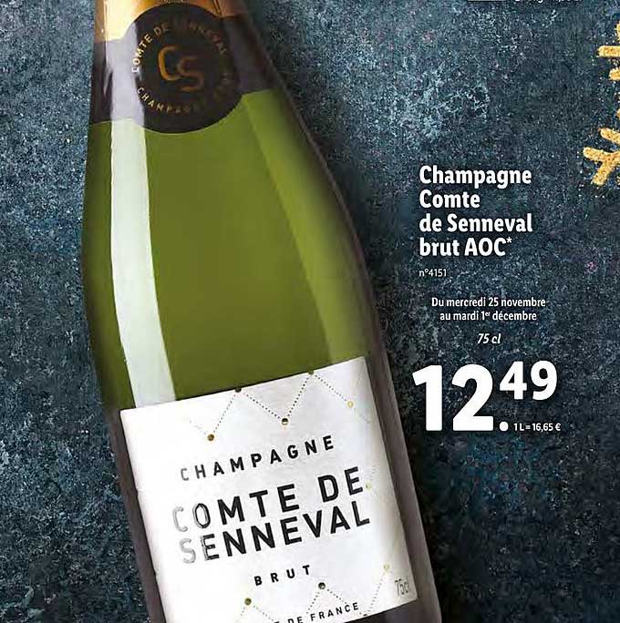 Champagne Comte De Senneval Brut Aoc