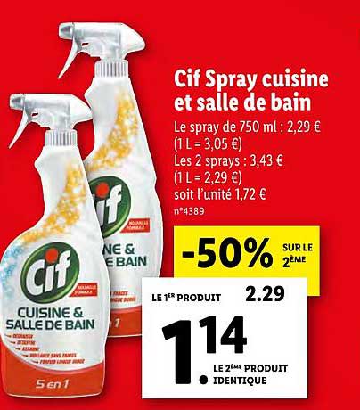 Cif Spray Cuisine Et Salle De Bain