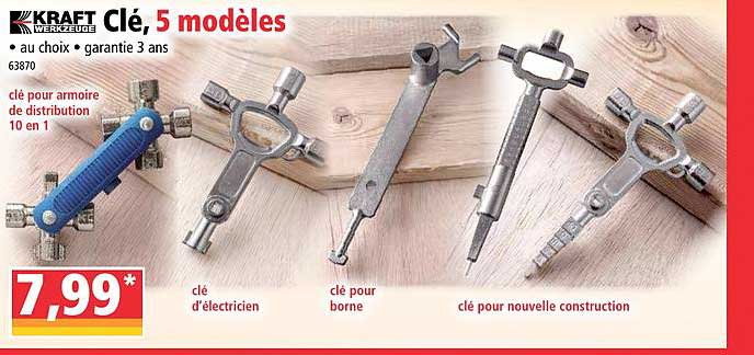 clé 5 modèles kraft werkzeuge