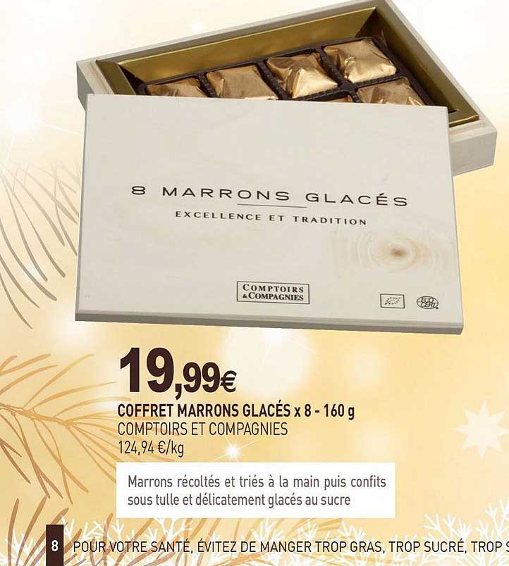 coffret marrons glacés x8 comptoirs et compagnies - 160g