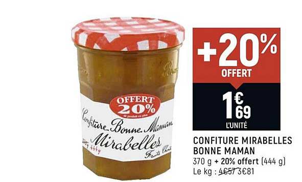confiture mirabelles bonne maman