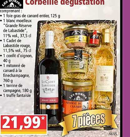 corbeille dégustation les bories