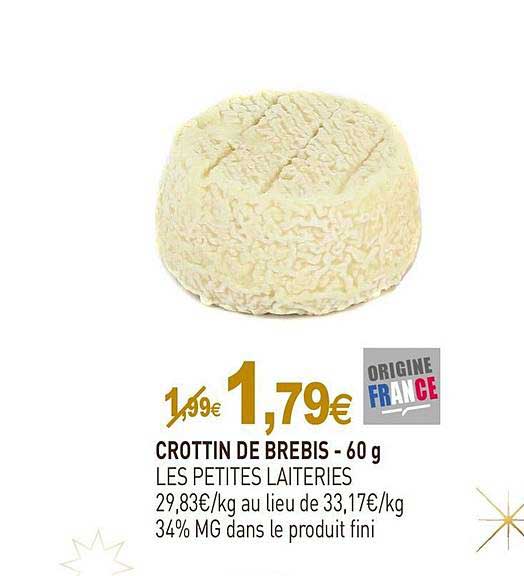 crottin de brebis - 60 g les petites laiteries