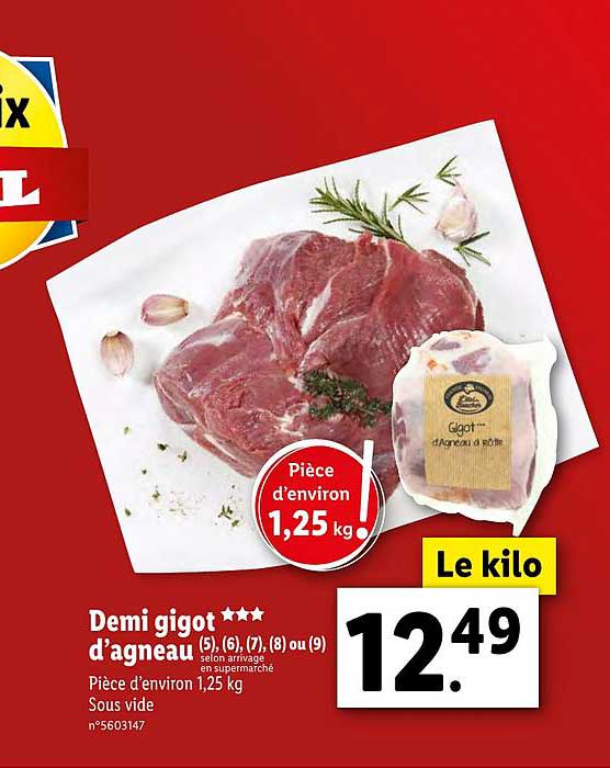 demi gigot d'agneau