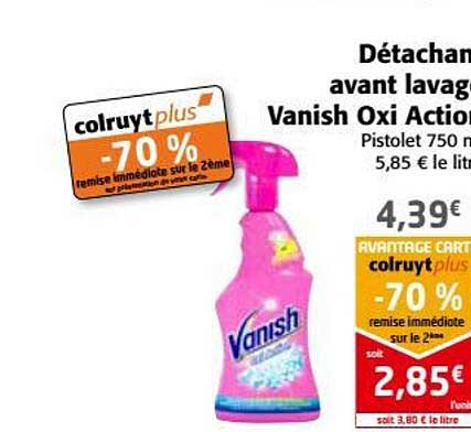 détachant avant lavage vanish oxi action