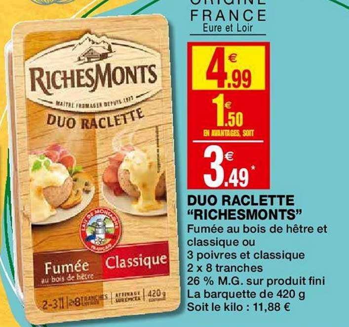 duo raclette richemonts