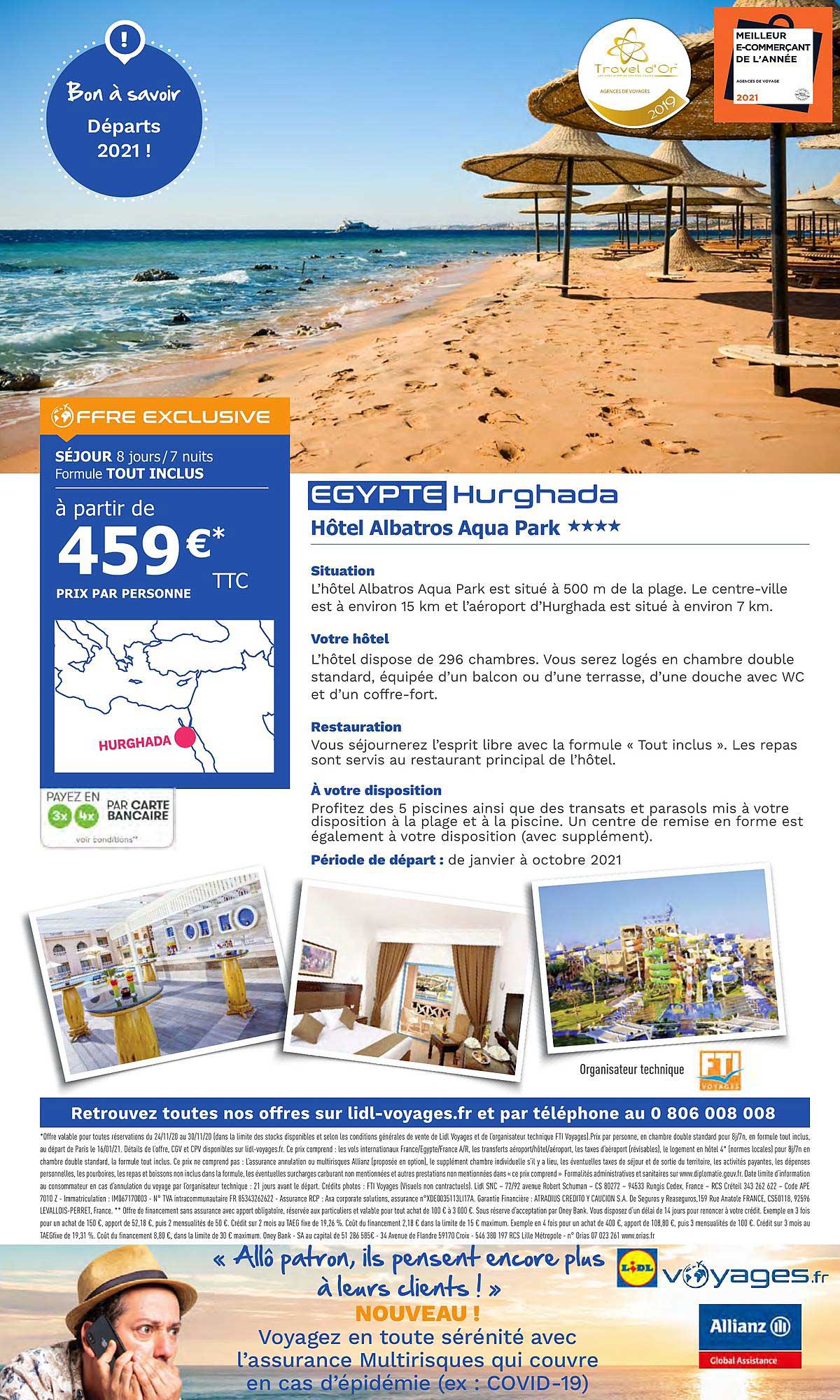egypte hurghada hôtel albatros aqua park