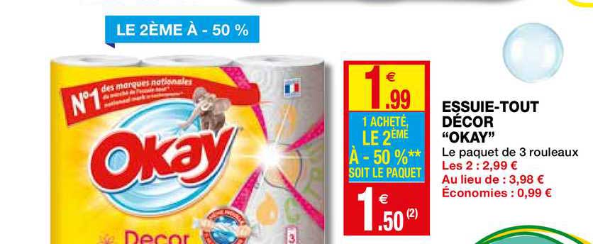 essuie tout décor okay le 2ème à -50%