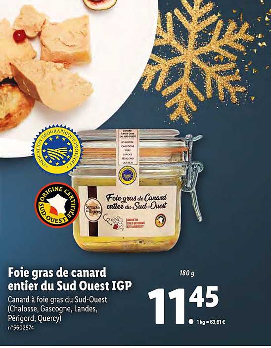 foie gras de canard entier du sud ouest igp