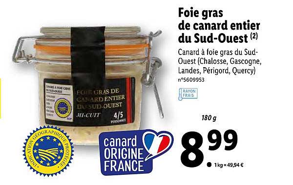 foie gras de canard entier du sud-ouest