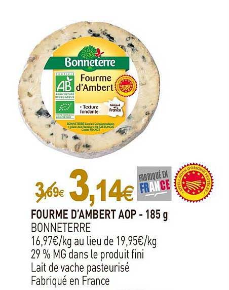 fourme d'ambert bonneterre