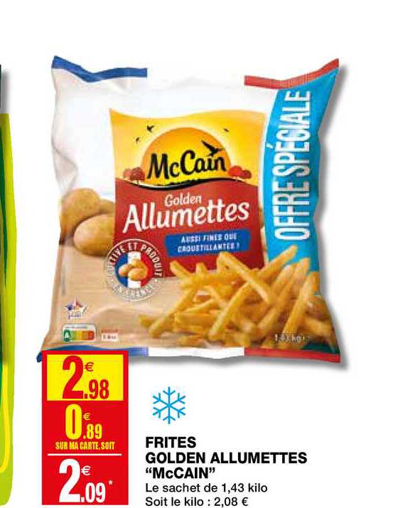 frites golden allumettes mc cain