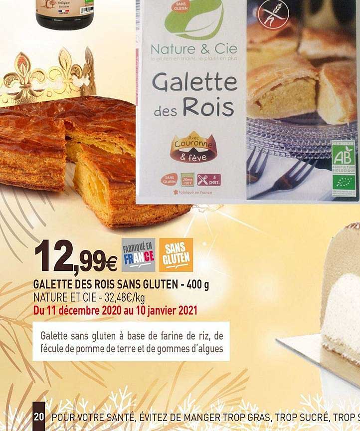 galette des rois sans gluten - 400 g nature et cie