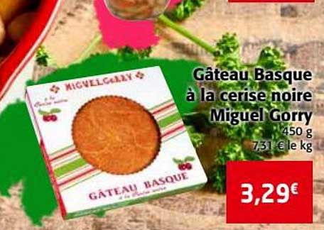 gâteau basque à la cerise noire miguel gorry