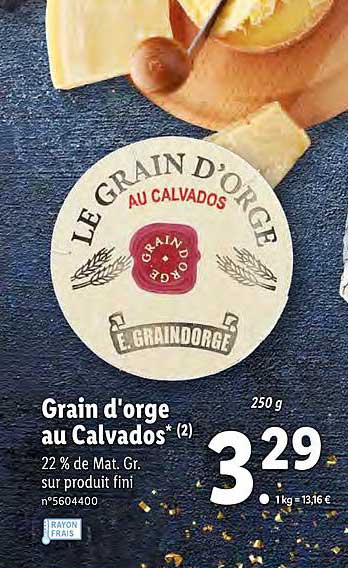 grain d'orge au calvados